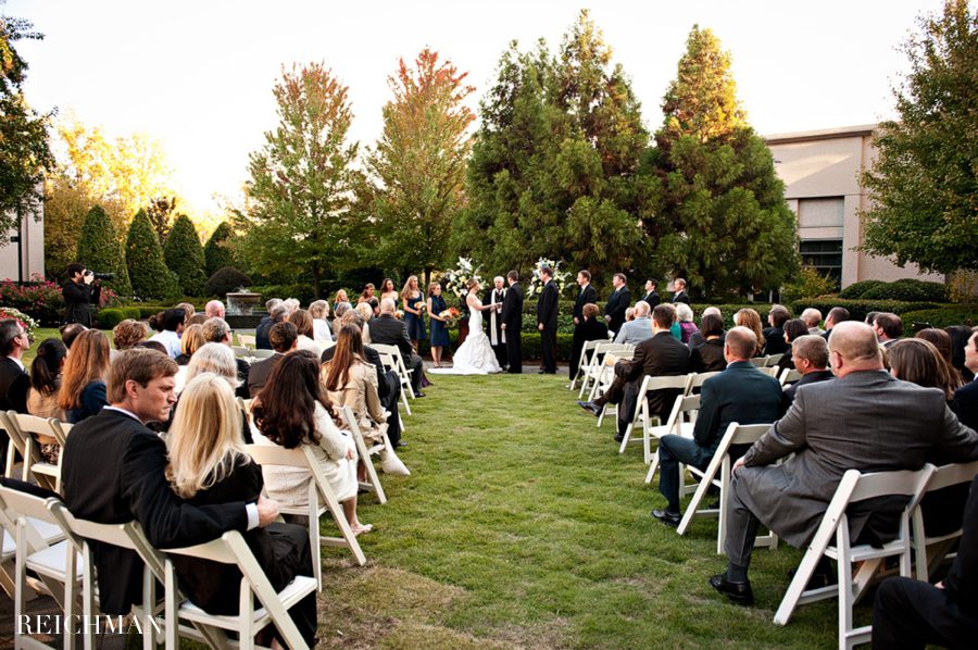 outdoor wedding ceremony at the Hotel Intercontinental Buckhead Atlanta