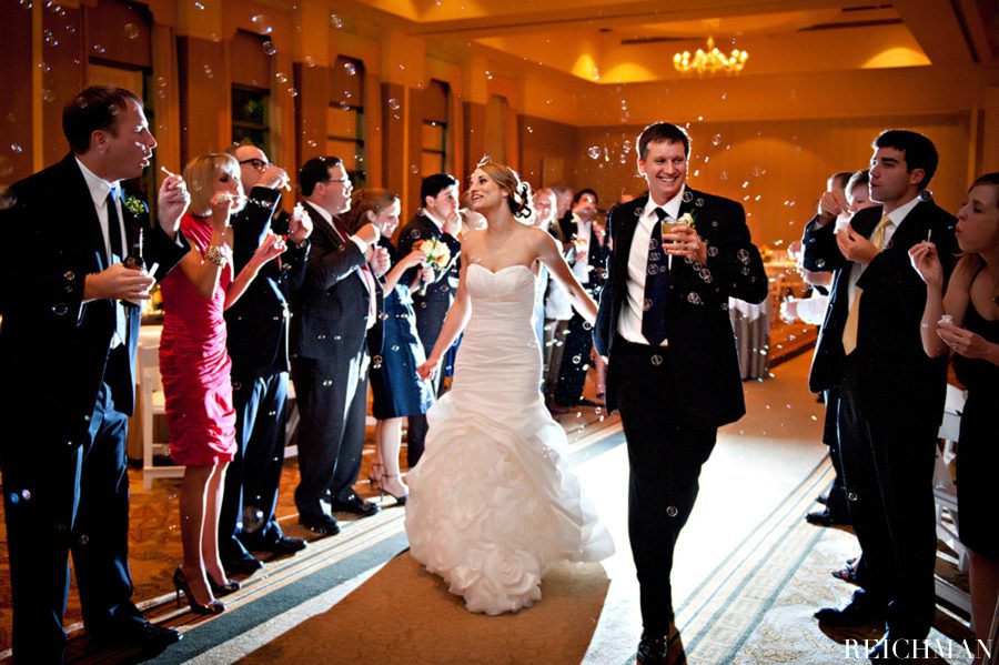 exit shot wedding reception at the Hotel Intercontinental Buckhead Atlanta