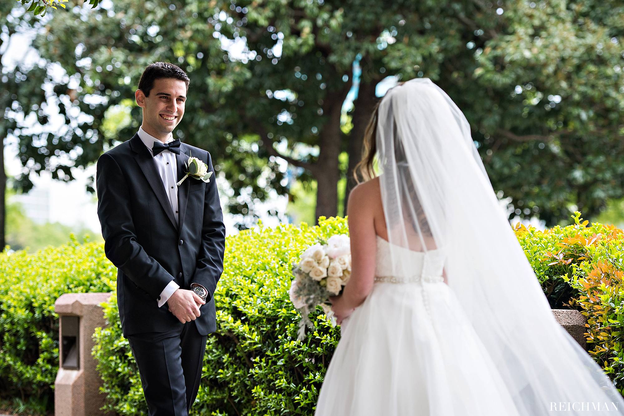 Grooms face first look