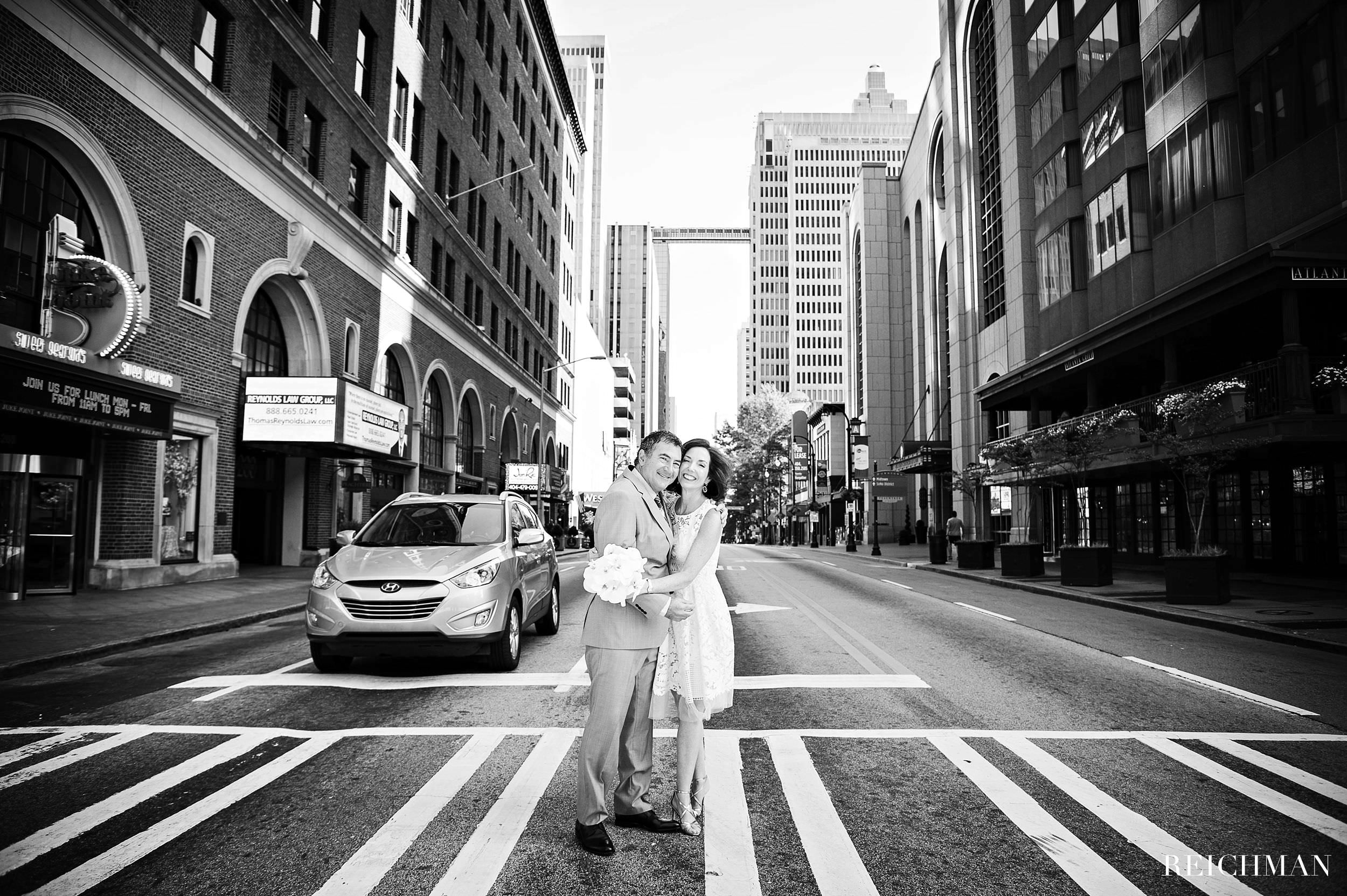 Classic Downtown Atlanta wedding portrait
