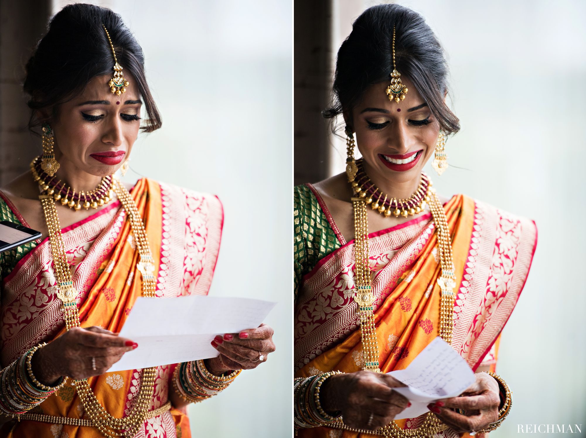 emotional Indian bride