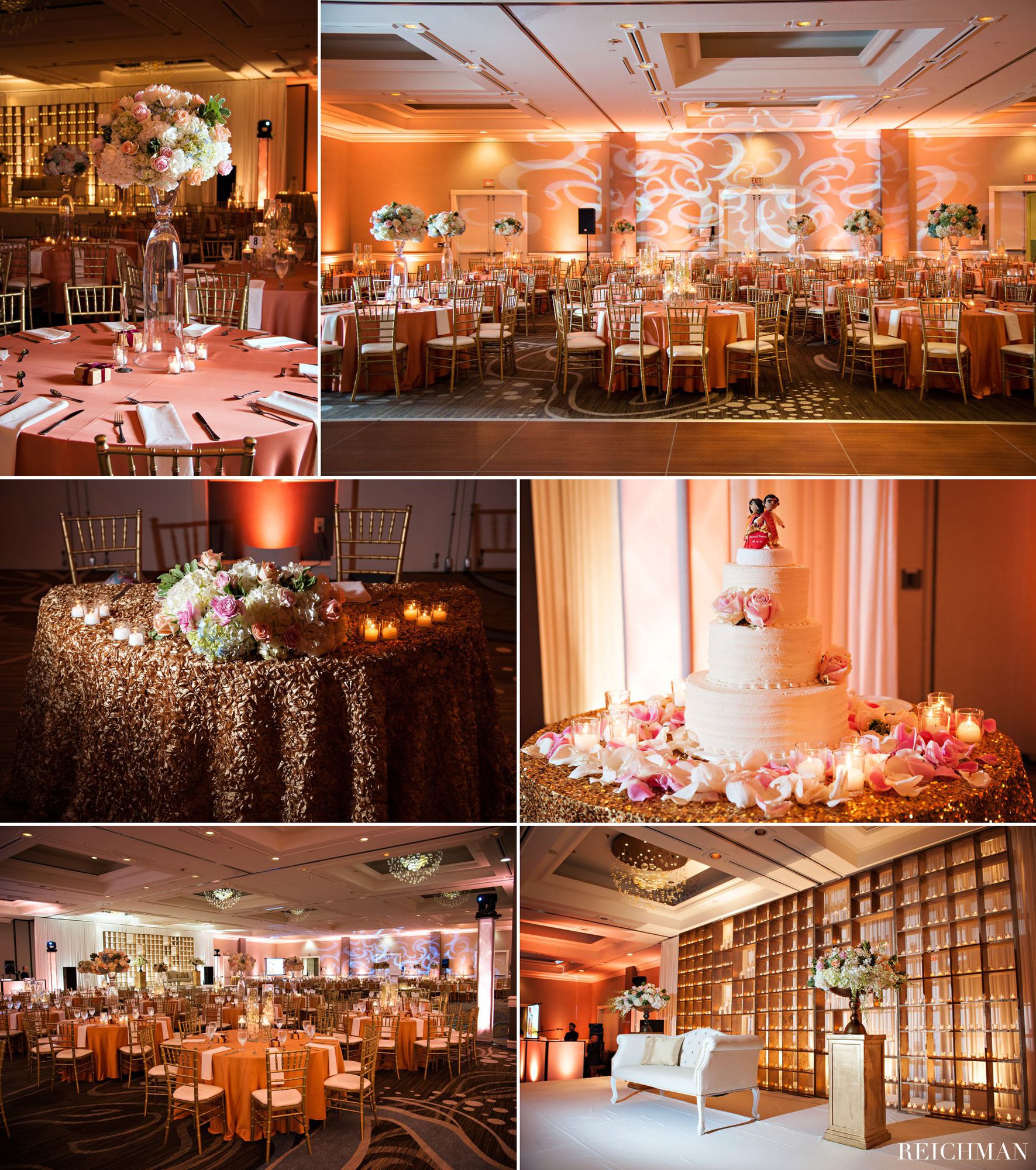Westin Perimeter ballroom wedding reception details